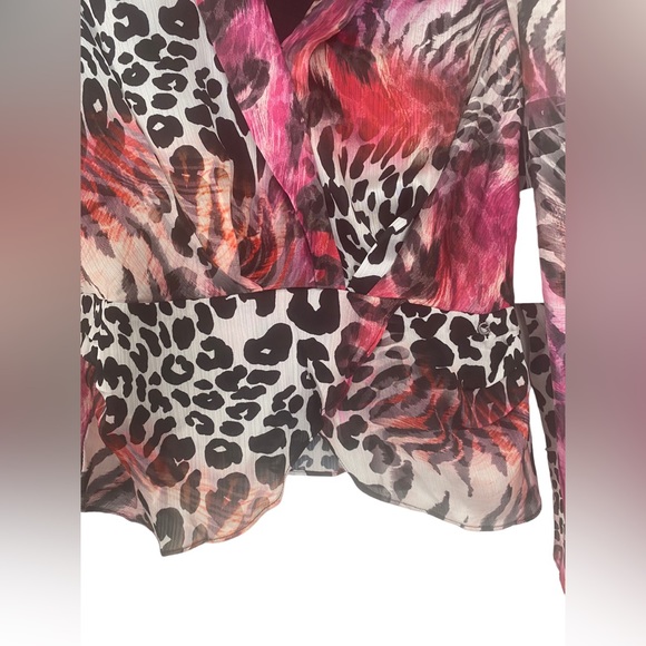 Multicoloured Animal Print Blouse - Size M - Picture 10 of 12